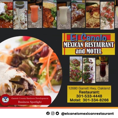 Todays Business Spotlight 🌯 is on El Canelo Restaurant & Motel! 
Visit them at El Canelo Motel
Follow us to see more daily Garrett County Business Spotlights!
If you are interested in having your business featured contact Connor Norman at cnorman@garrettcountymd.gov. #businessdevelopment #garrettcountymd